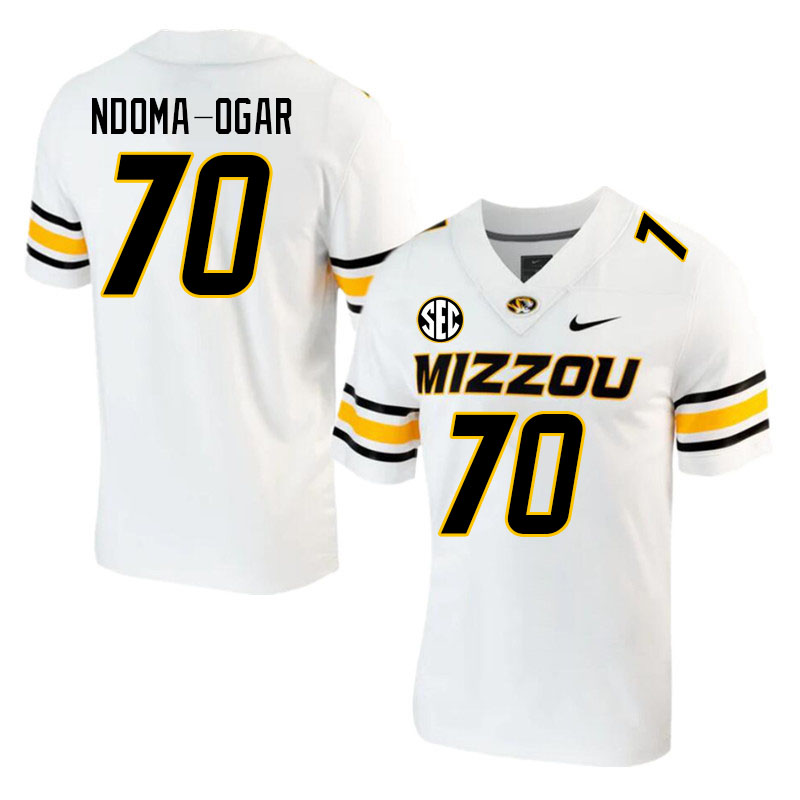 Men #70 EJ Ndoma-Ogar Missouri Tigers College 2023 Football Stitched Jerseys Sale-White